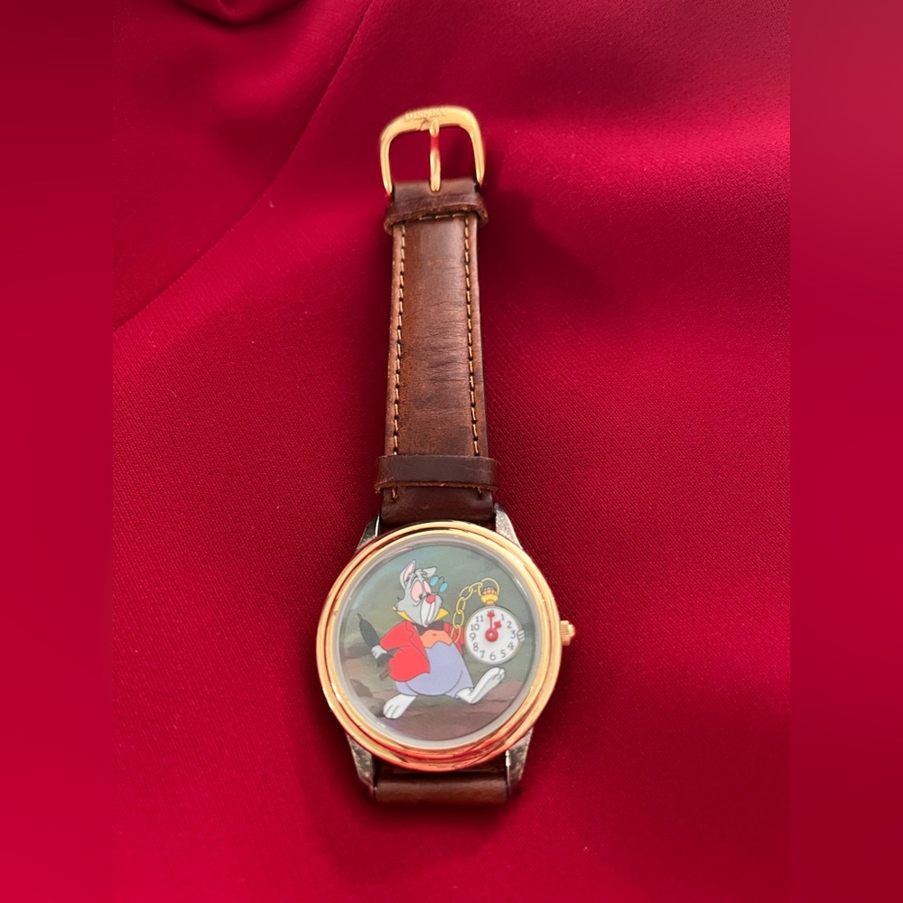 DISNEY White Rabbit Limited Edition Collectors 1270/7500 Watch- Genuine Leather